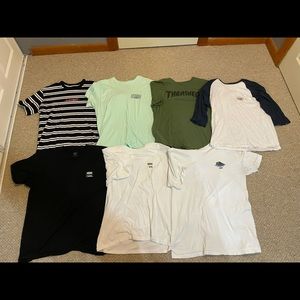 All shirts are great condition and are a large.